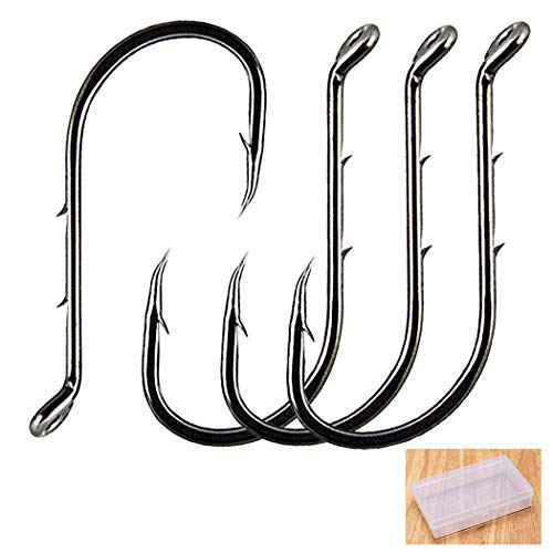 釣り針 チヌ針 Amazon | SILANON 高強度 ケン付き針 100本セット 高炭素鋼 平